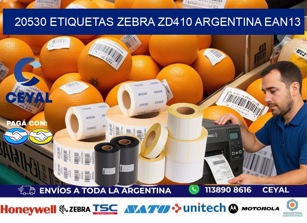 20530 etiquetas zebra zd410 argentina EAN13