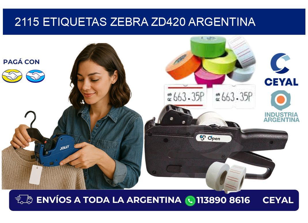 2115 etiquetas zebra zd420 argentina