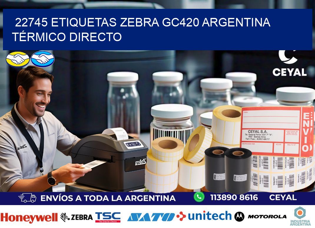 22745 etiquetas zebra gc420 argentina TÉRMICO DIRECTO