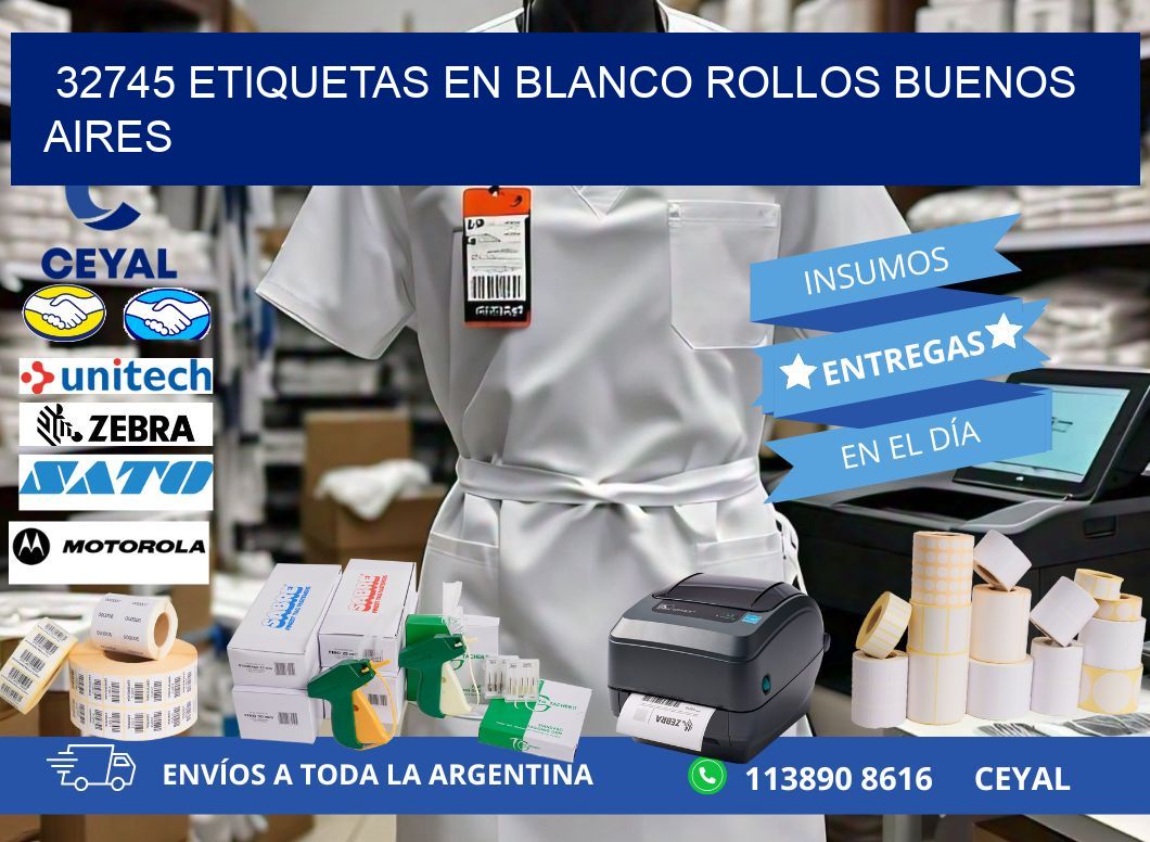 32745 ETIQUETAS EN BLANCO ROLLOS BUENOS AIRES