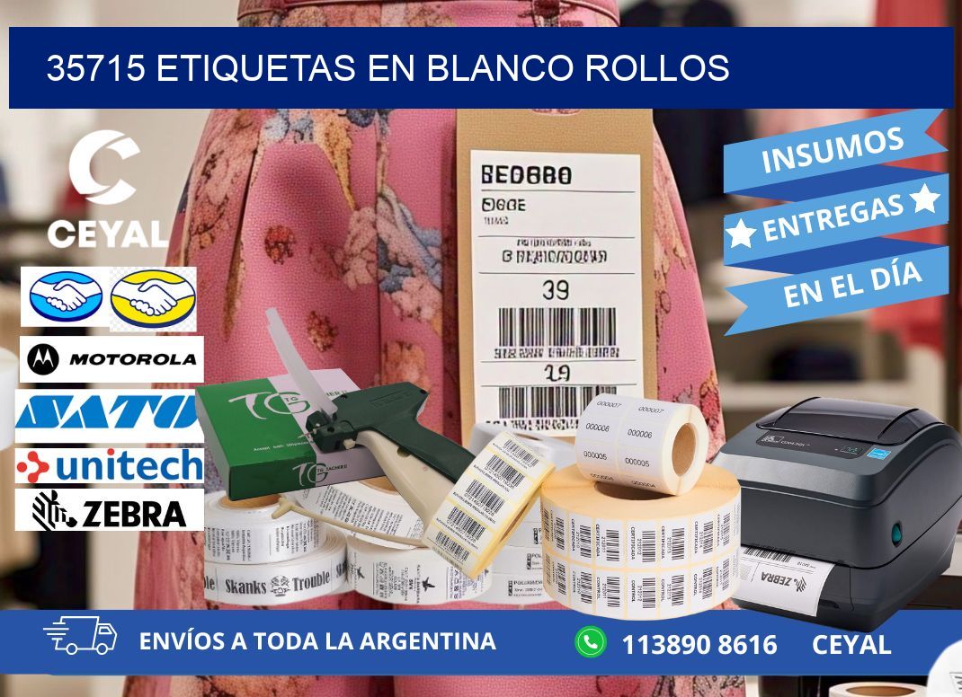 35715 ETIQUETAS EN BLANCO ROLLOS