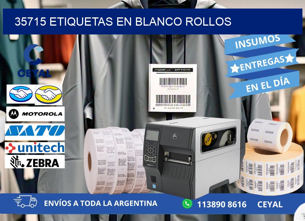 35715 ETIQUETAS EN BLANCO ROLLOS