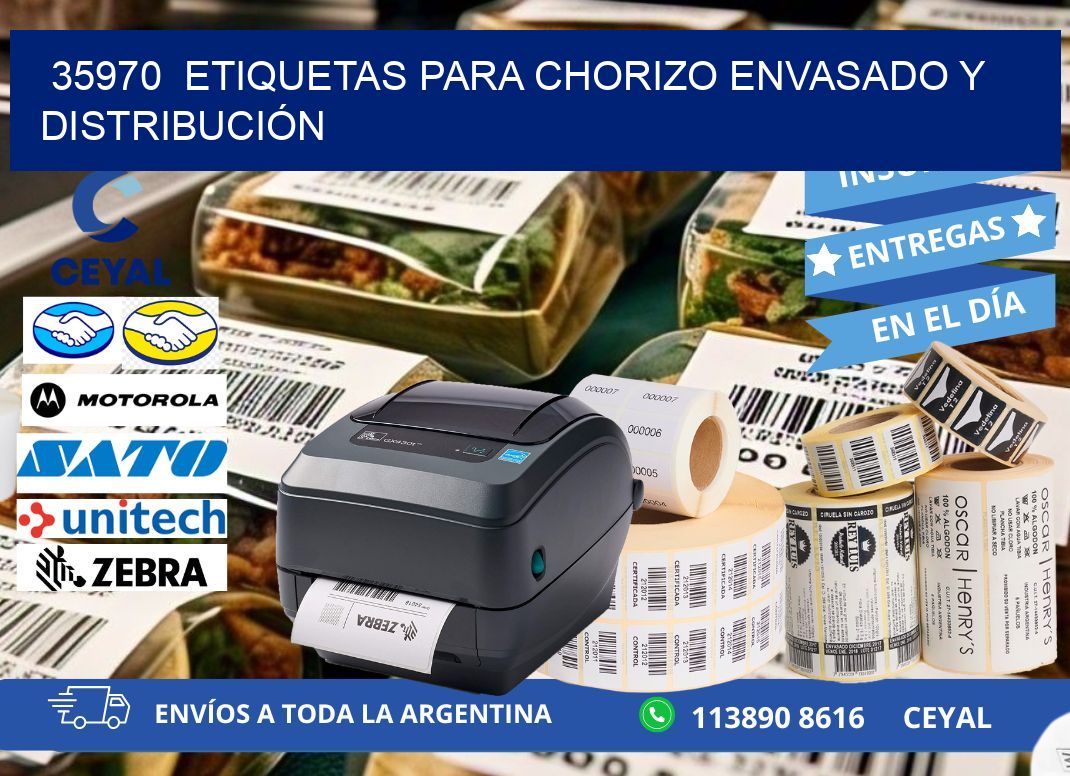 35970  ETIQUETAS PARA CHORIZO ENVASADO Y DISTRIBUCIÓN