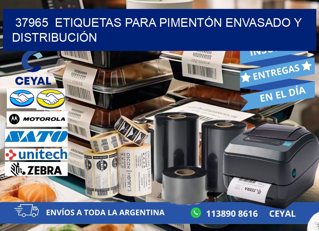 37965  ETIQUETAS PARA PIMENTÓN ENVASADO Y DISTRIBUCIÓN