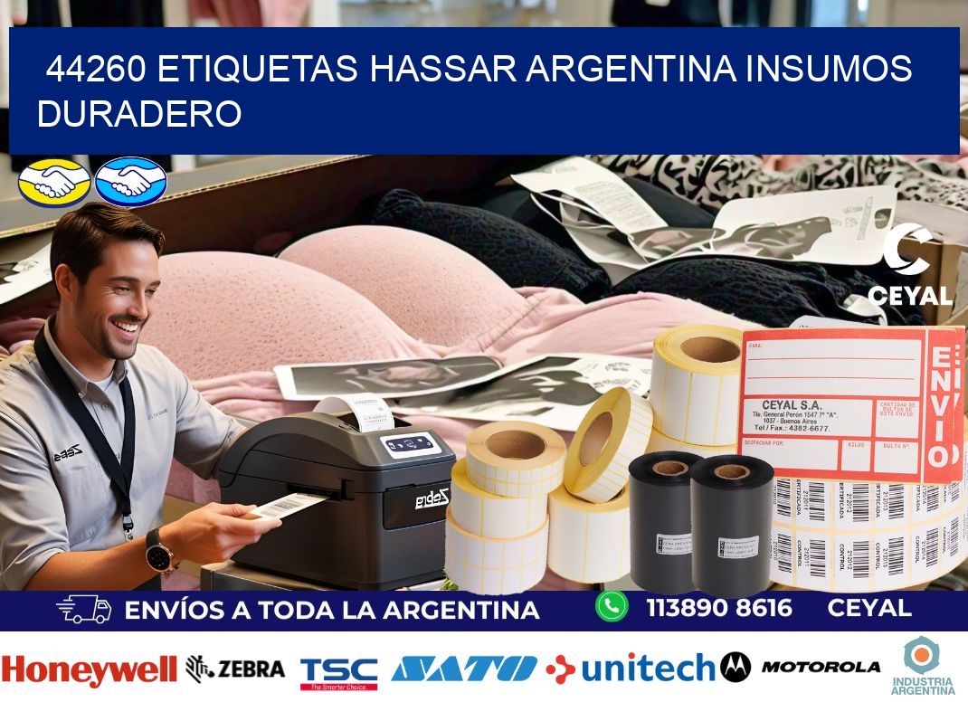 44260 etiquetas hassar argentina INSUMOS DURADERO