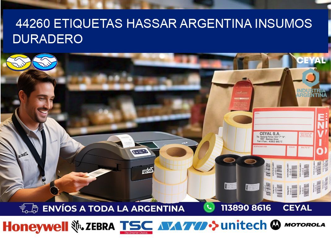 44260 etiquetas hassar argentina INSUMOS DURADERO