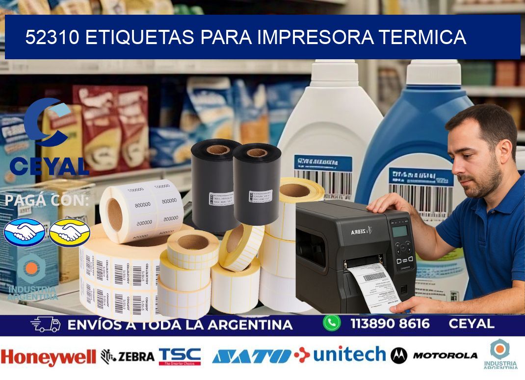 52310 ETIQUETAS PARA IMPRESORA TERMICA