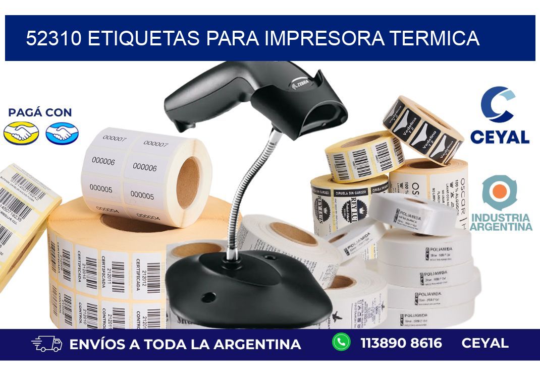 52310 ETIQUETAS PARA IMPRESORA TERMICA
