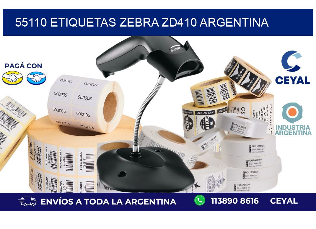 55110 etiquetas zebra zd410 argentina