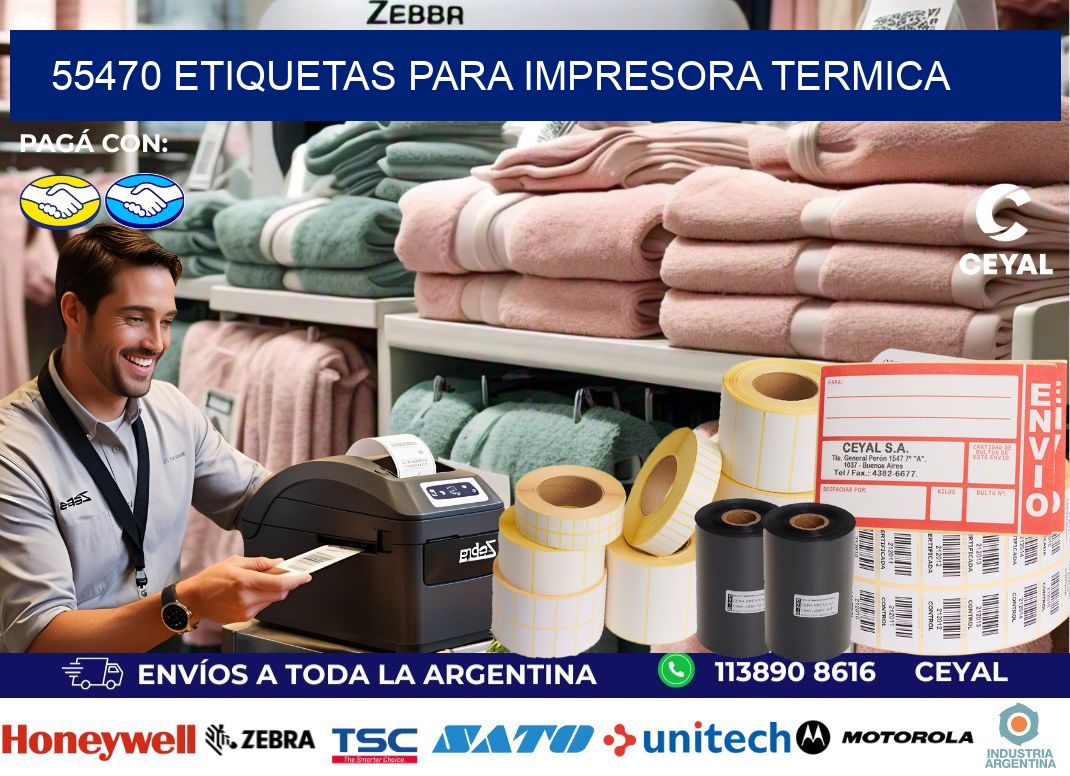 55470 ETIQUETAS PARA IMPRESORA TERMICA