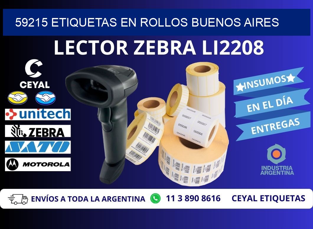 59215 ETIQUETAS EN ROLLOS BUENOS AIRES