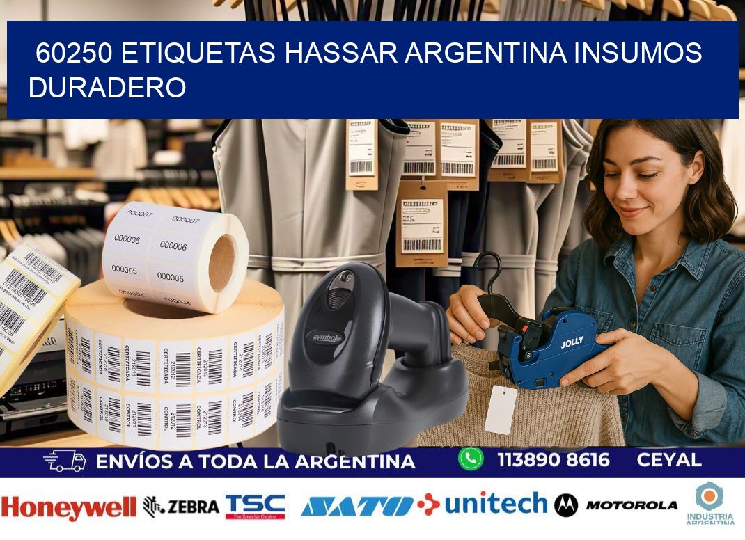 60250 etiquetas hassar argentina INSUMOS DURADERO