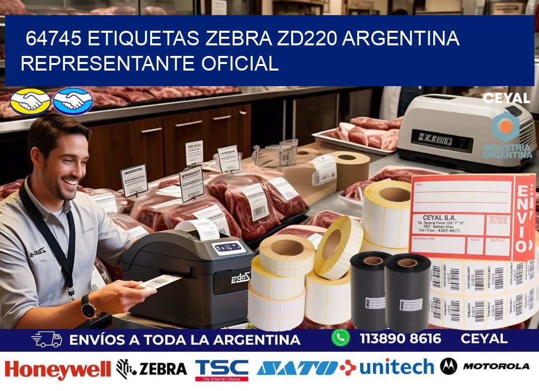 64745 etiquetas zebra zd220 argentina REPRESENTANTE OFICIAL