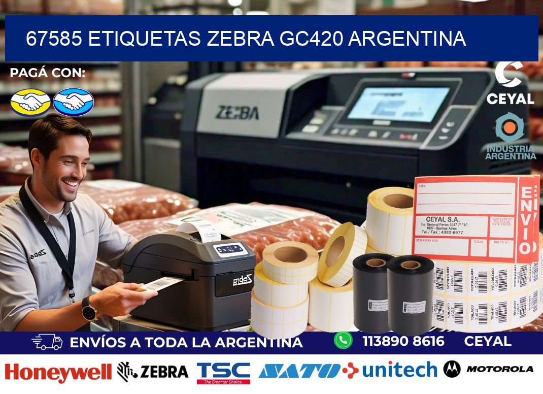 67585 etiquetas zebra gc420 argentina