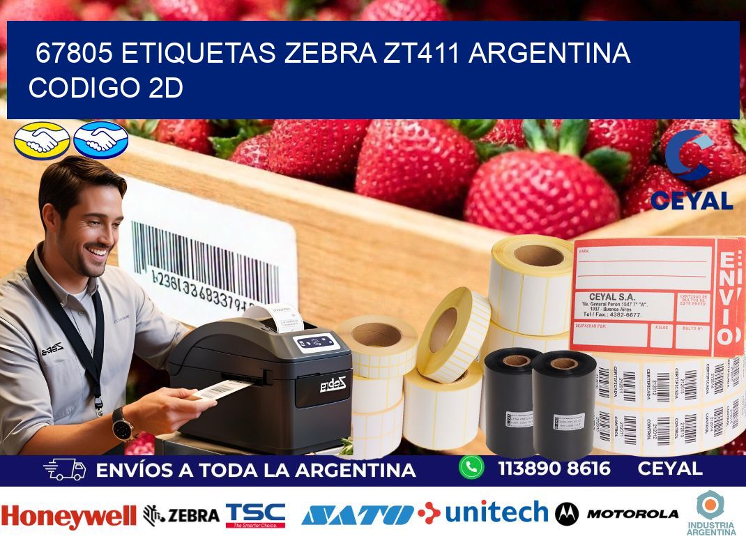 67805 etiquetas zebra zt411 argentina CODIGO 2D