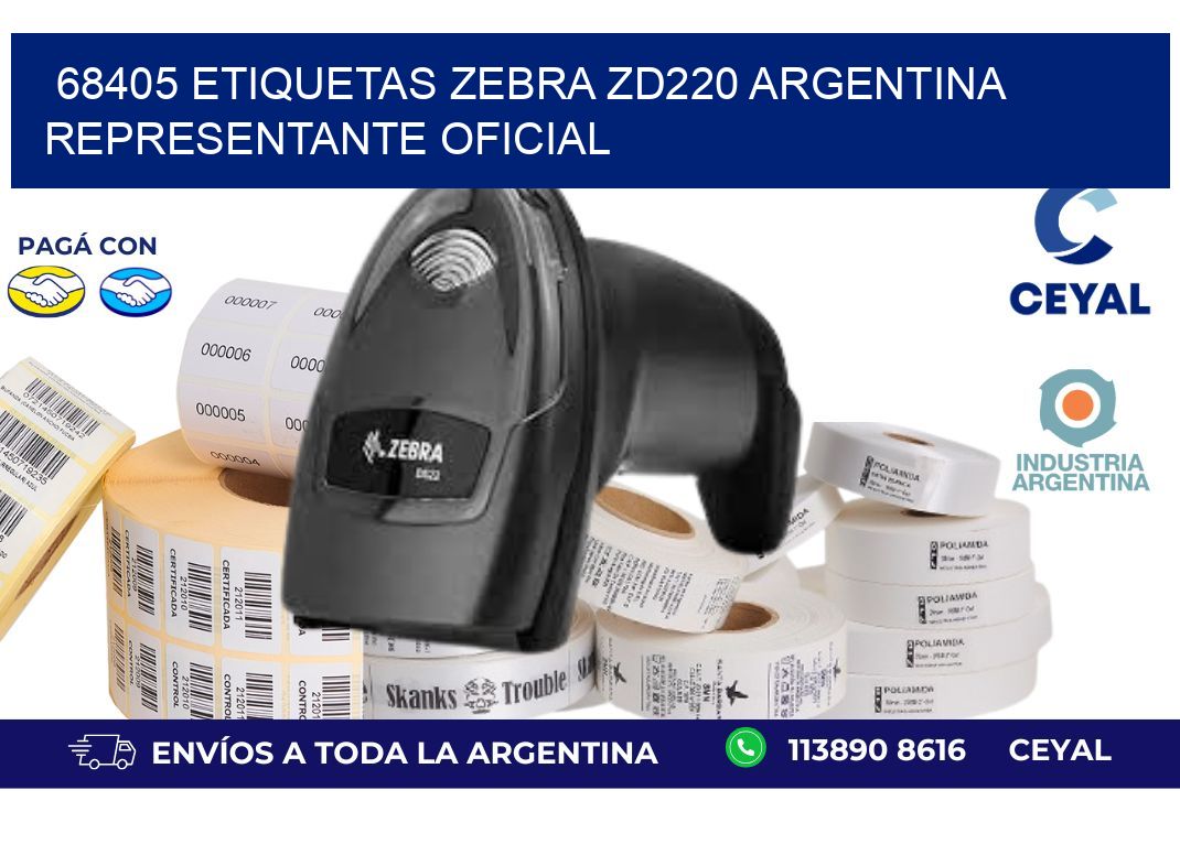 68405 etiquetas zebra zd220 argentina REPRESENTANTE OFICIAL