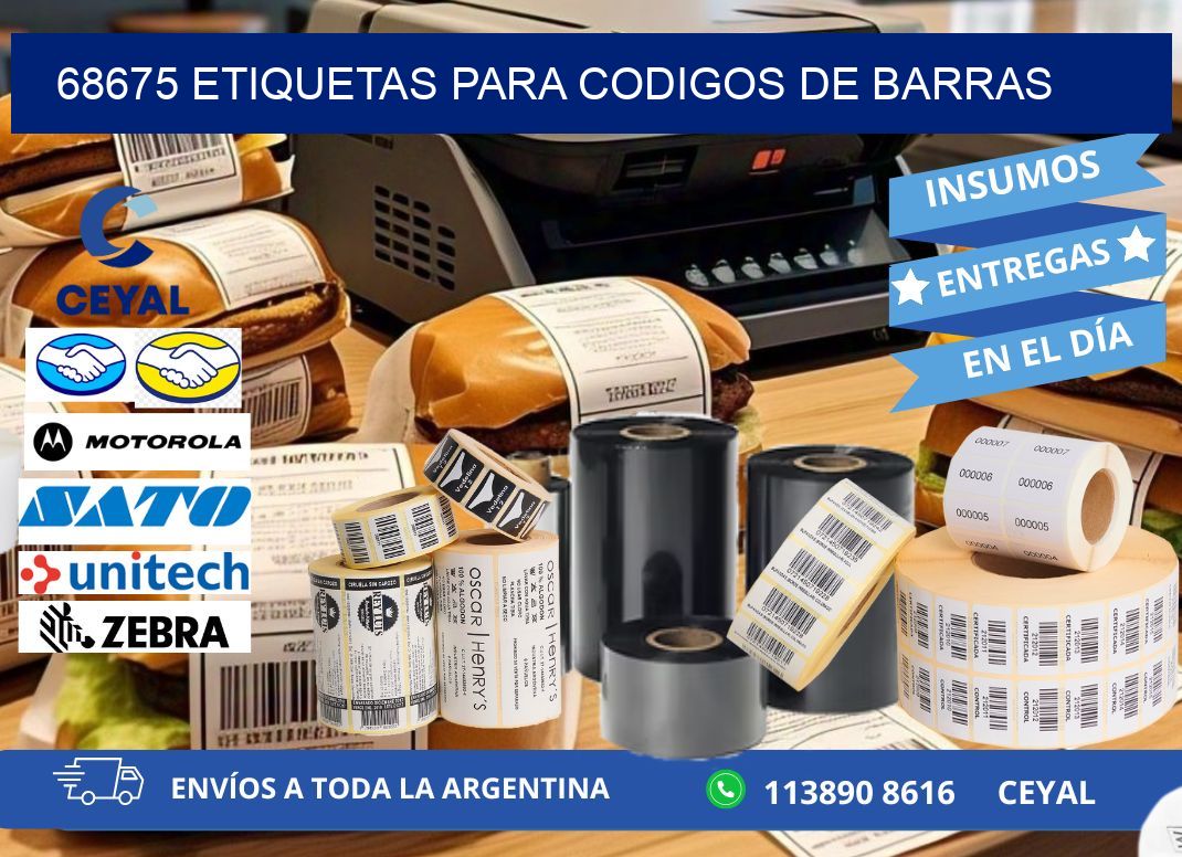 68675 ETIQUETAS PARA CODIGOS DE BARRAS