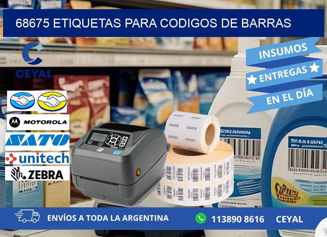 68675 ETIQUETAS PARA CODIGOS DE BARRAS