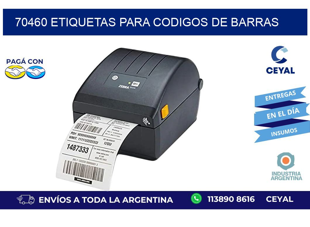 70460 ETIQUETAS PARA CODIGOS DE BARRAS