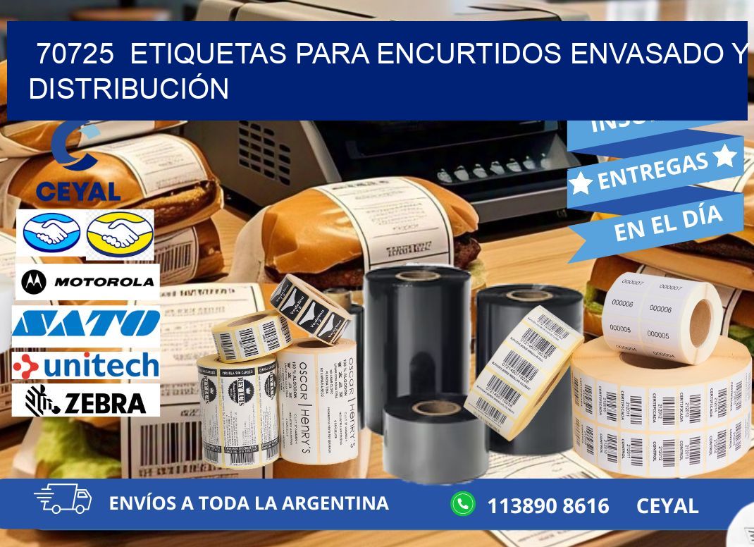 70725  ETIQUETAS PARA ENCURTIDOS ENVASADO Y DISTRIBUCIÓN