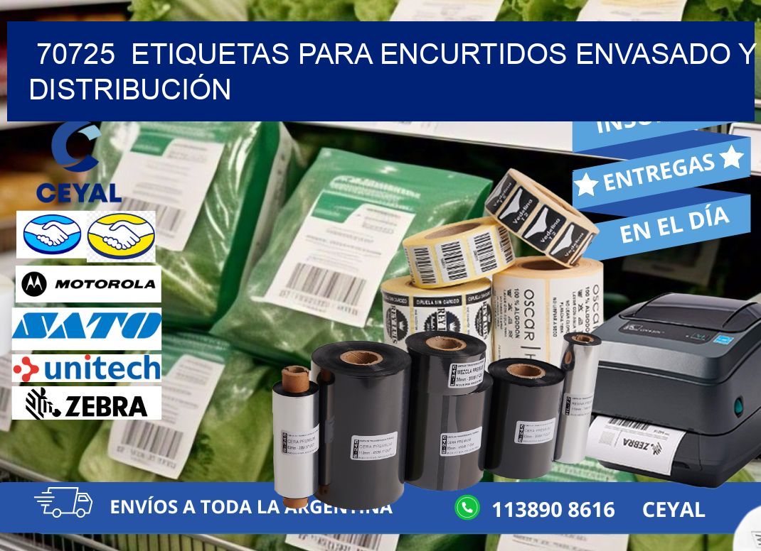 70725  ETIQUETAS PARA ENCURTIDOS ENVASADO Y DISTRIBUCIÓN