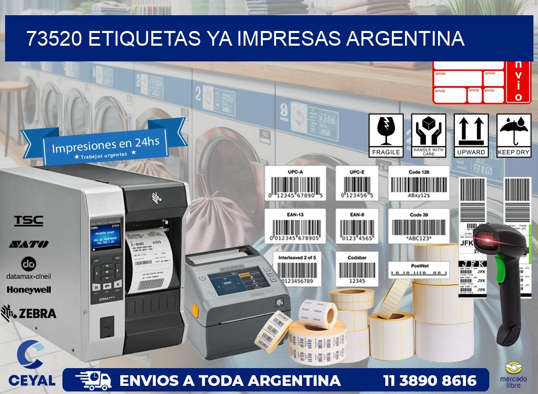 73520 ETIQUETAS YA IMPRESAS ARGENTINA