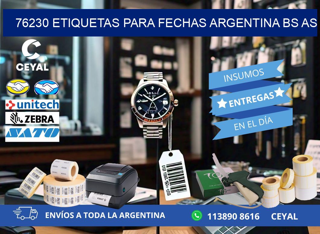 76230 ETIQUETAS PARA FECHAS ARGENTINA BS AS