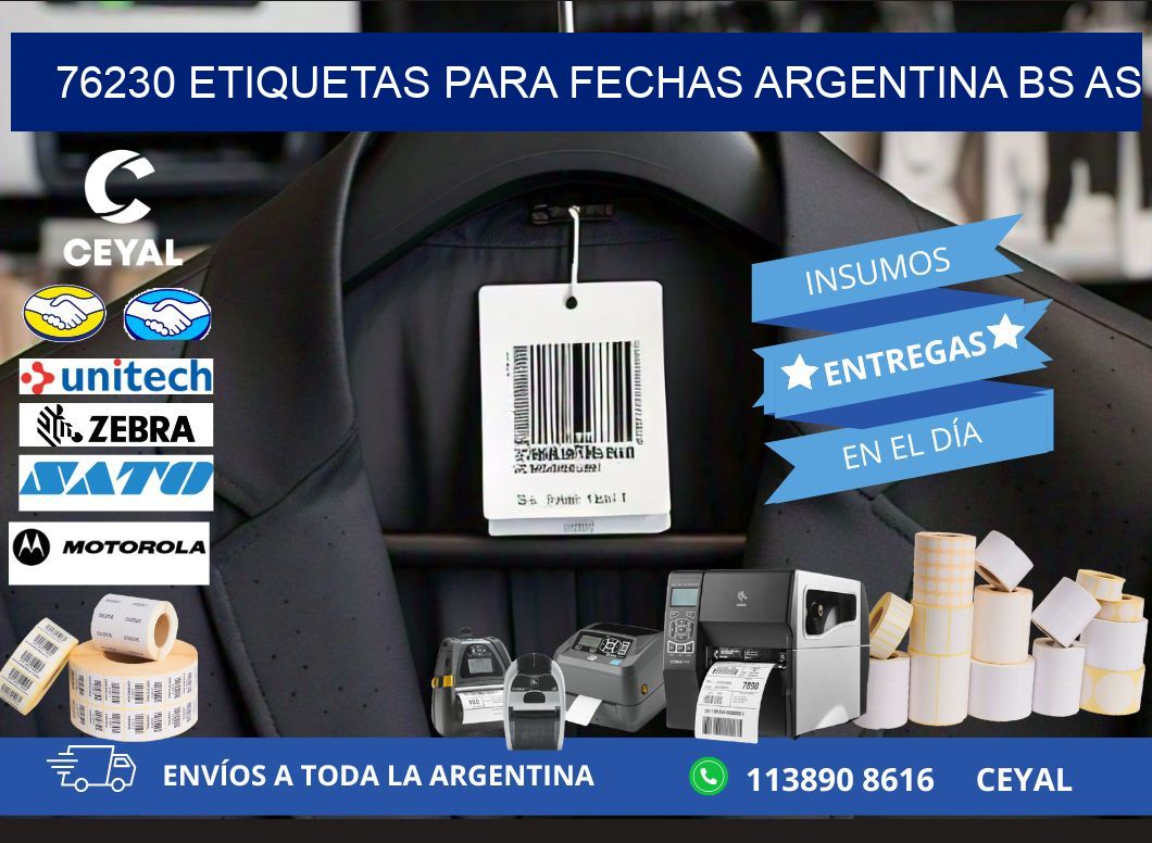 76230 ETIQUETAS PARA FECHAS ARGENTINA BS AS