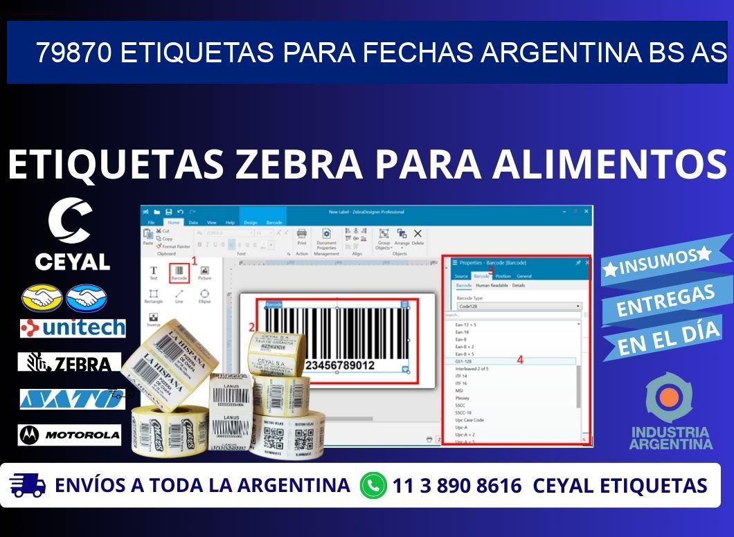 79870 ETIQUETAS PARA FECHAS ARGENTINA BS AS