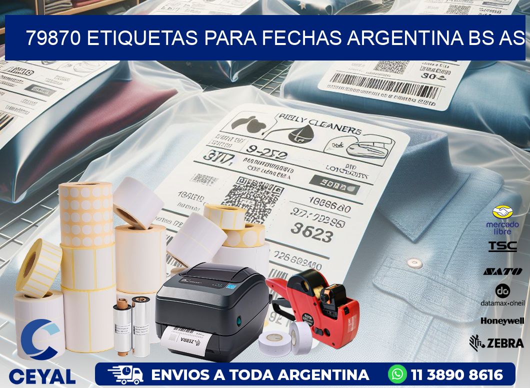 79870 ETIQUETAS PARA FECHAS ARGENTINA BS AS