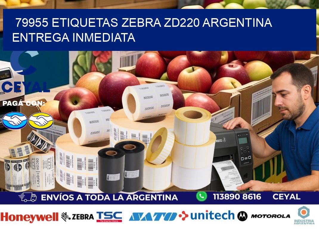 79955 etiquetas zebra zd220 ARGENTINA ENTREGA INMEDIATA