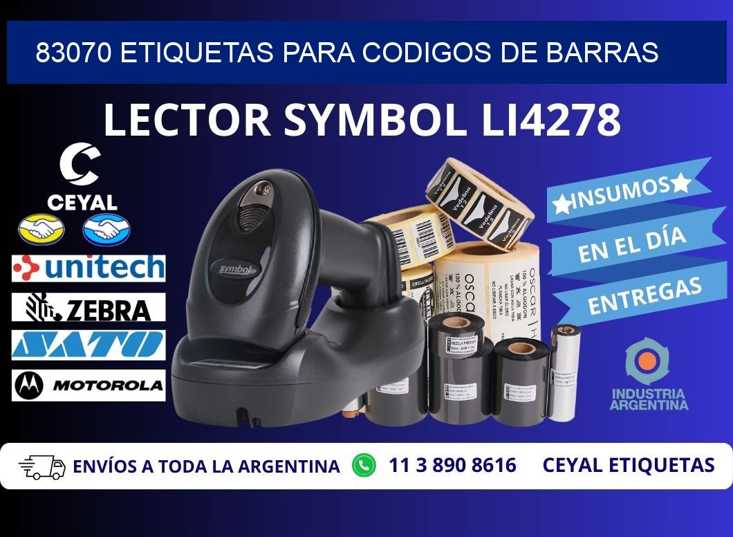 83070 ETIQUETAS PARA CODIGOS DE BARRAS