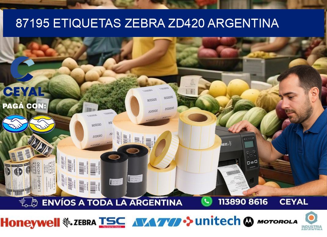 87195 etiquetas zebra zd420 argentina