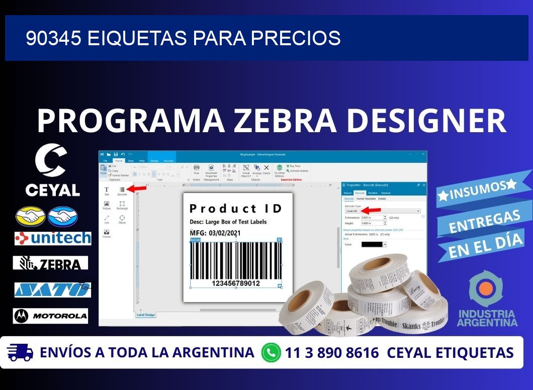 90345 EIQUETAS PARA PRECIOS