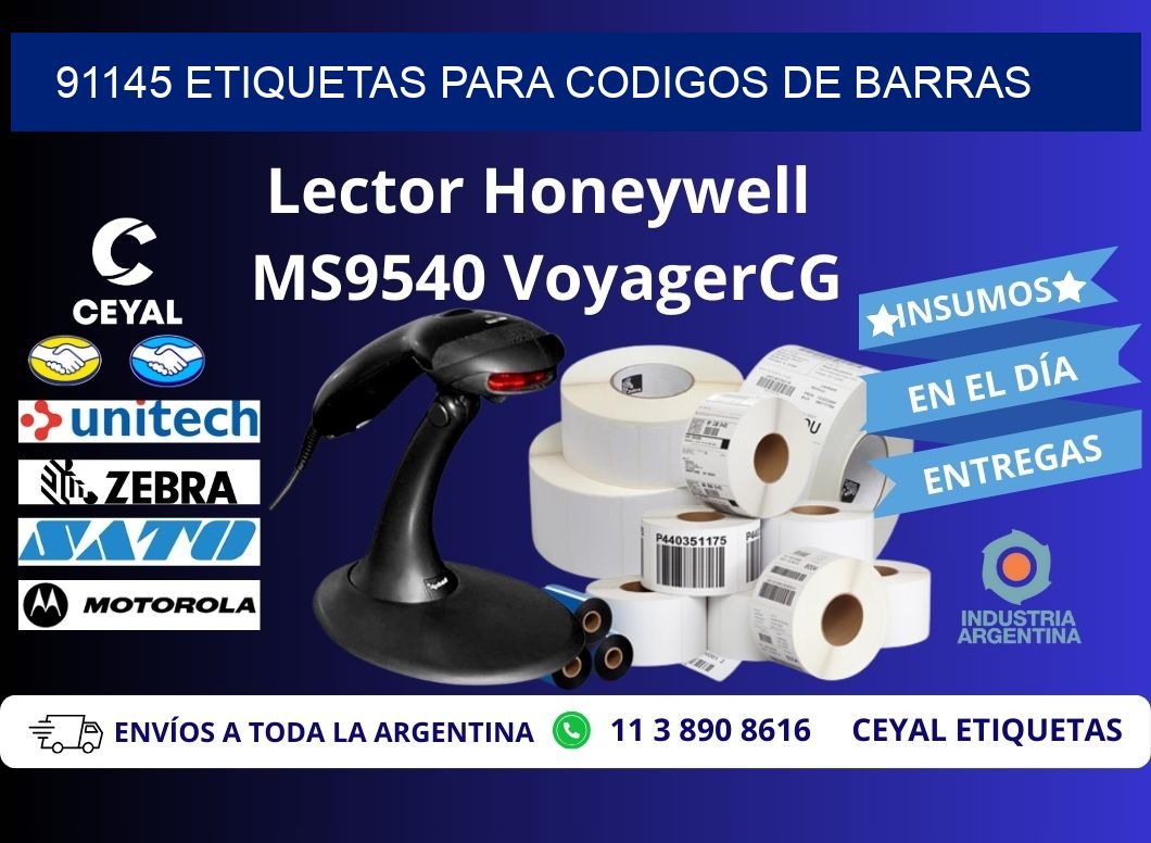 91145 ETIQUETAS PARA CODIGOS DE BARRAS