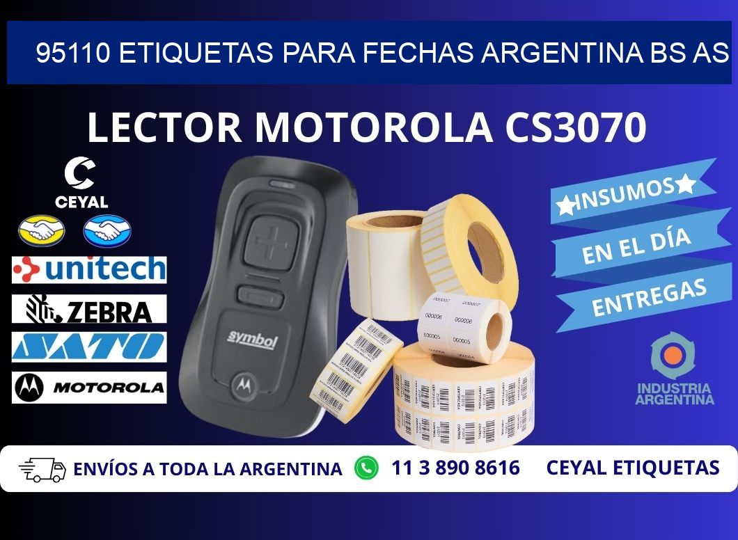 95110 ETIQUETAS PARA FECHAS ARGENTINA BS AS