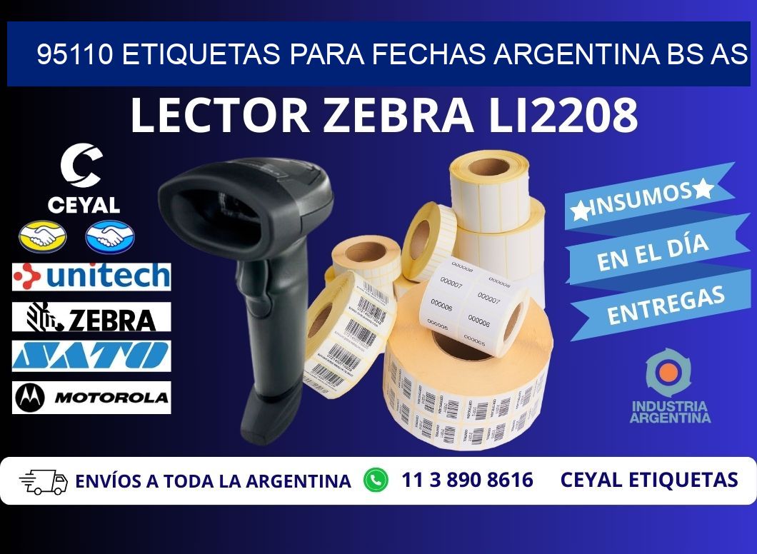 95110 ETIQUETAS PARA FECHAS ARGENTINA BS AS