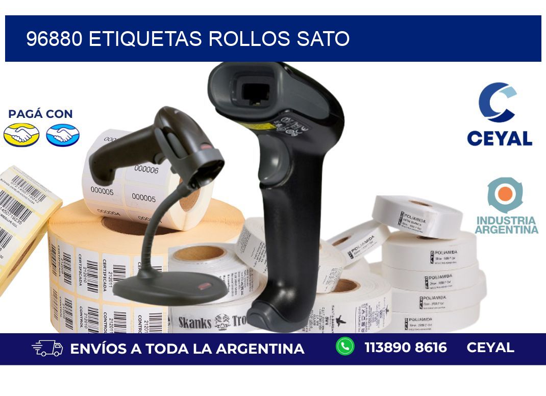 96880 ETIQUETAS ROLLOS SATO