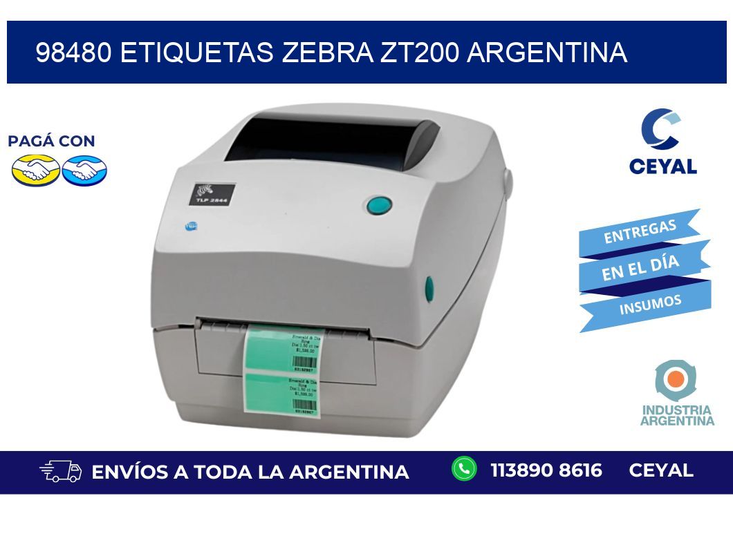 98480 etiquetas zebra zt200 argentina