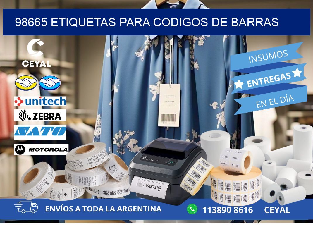 98665 ETIQUETAS PARA CODIGOS DE BARRAS