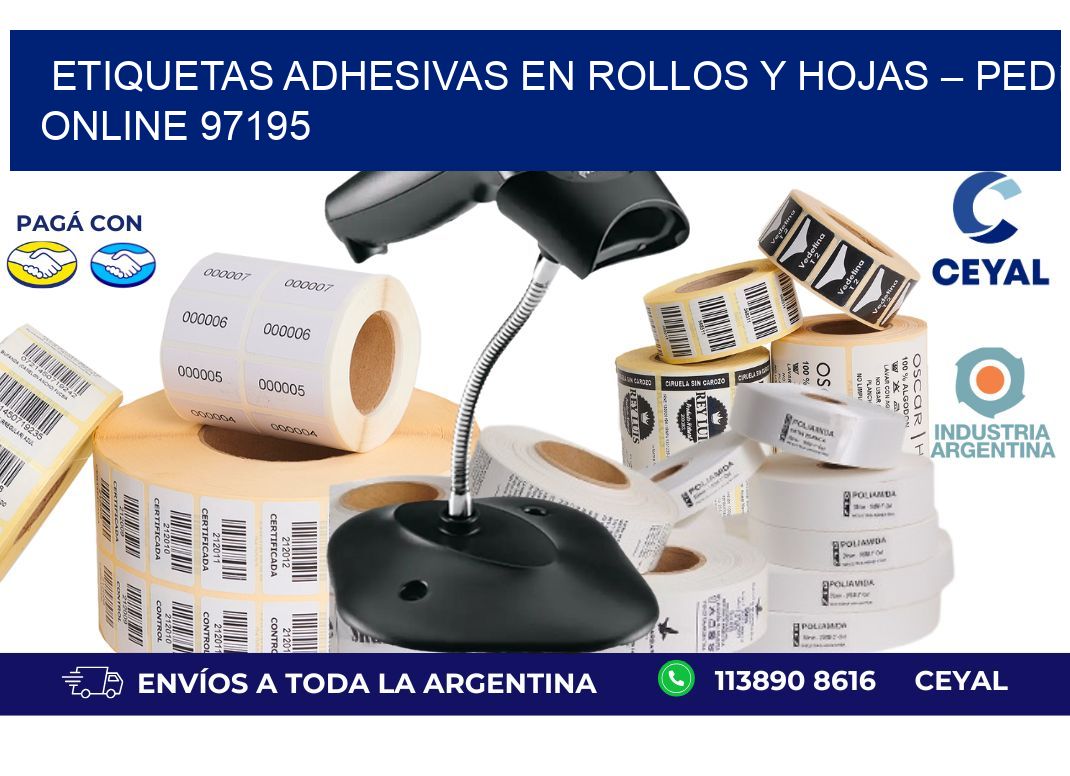 Etiquetas Adhesivas en Rollos y Hojas – Pedí Online 97195