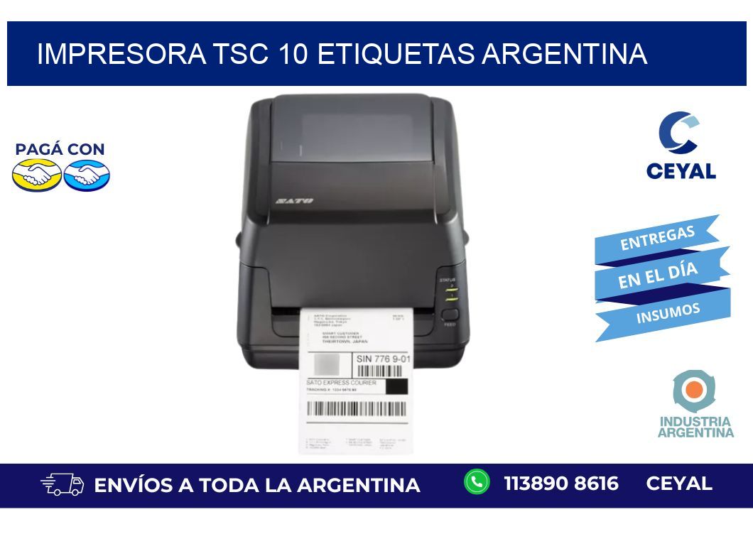 Impresora tsc 10 etiquetas argentina