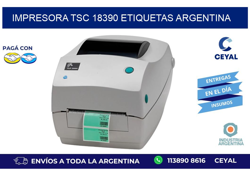 Impresora tsc 18390 etiquetas argentina