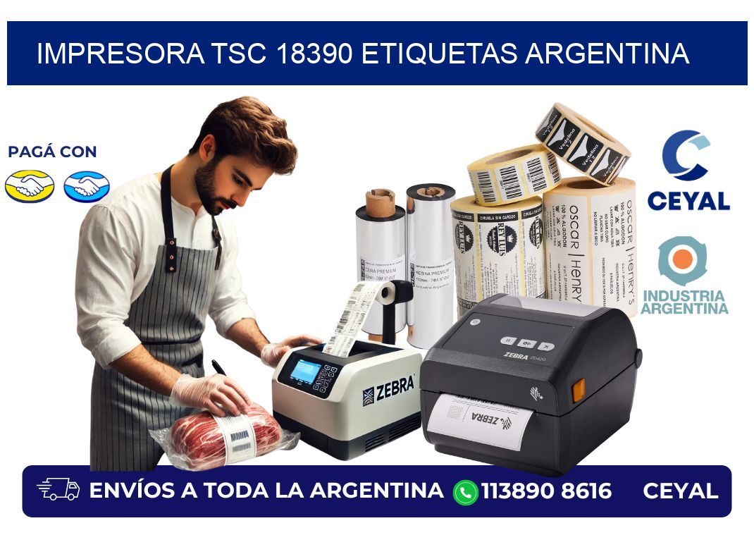 Impresora tsc 18390 etiquetas argentina