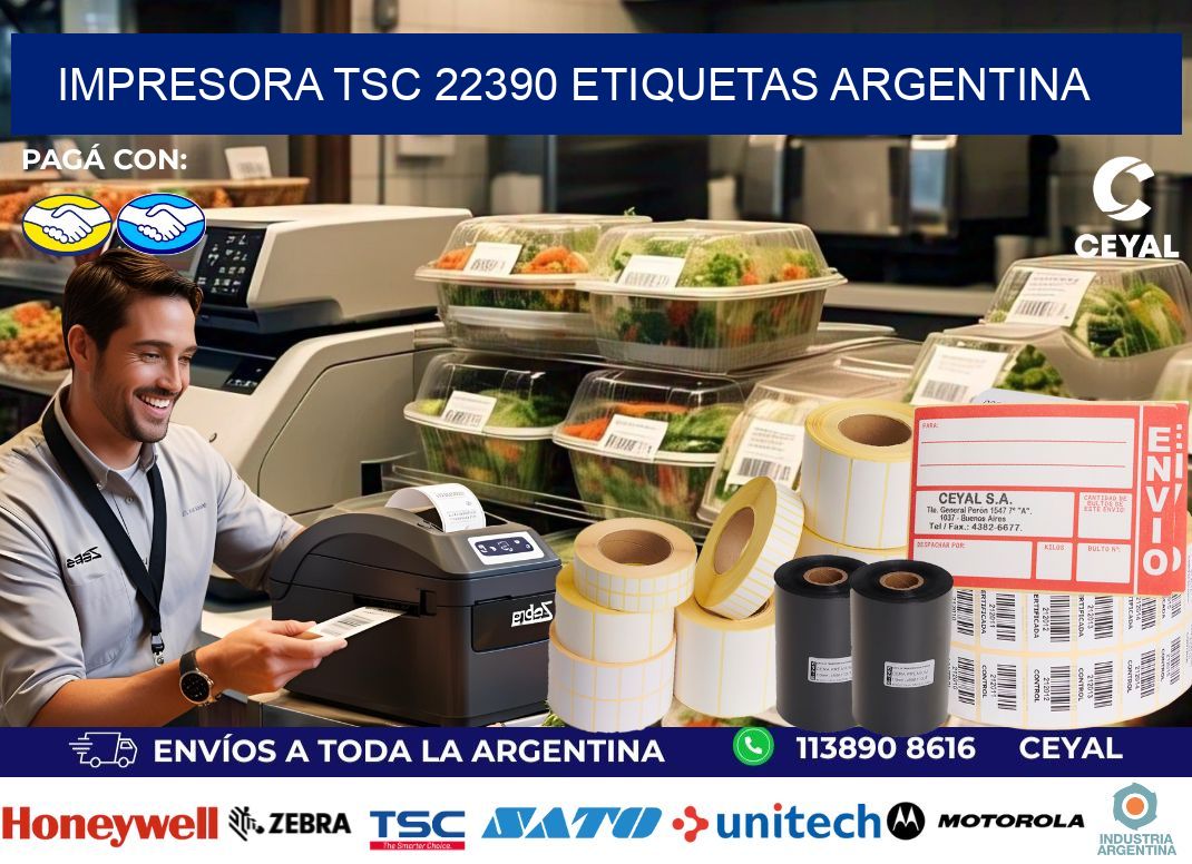 Impresora tsc 22390 etiquetas argentina