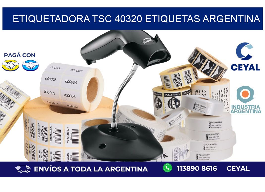 etiquetadora tsc 40320 etiquetas argentina