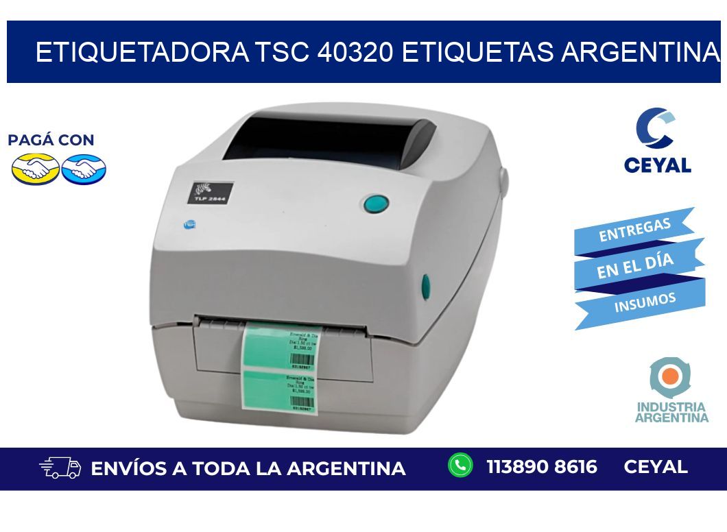 etiquetadora tsc 40320 etiquetas argentina