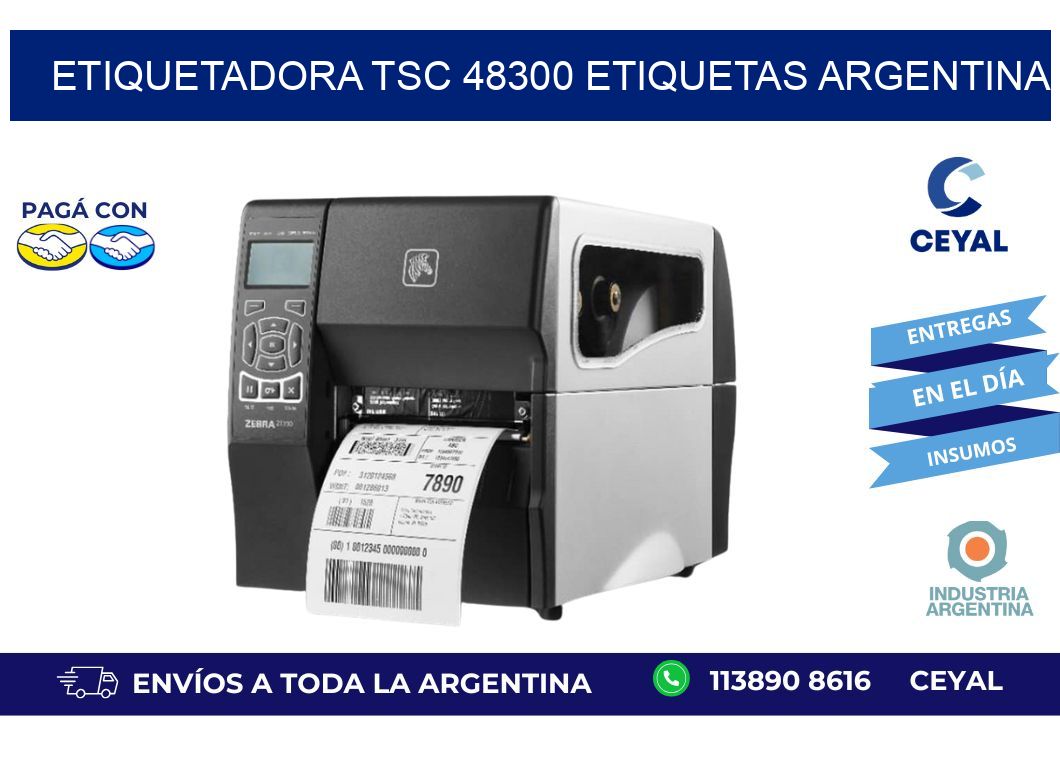 etiquetadora tsc 48300 etiquetas argentina
