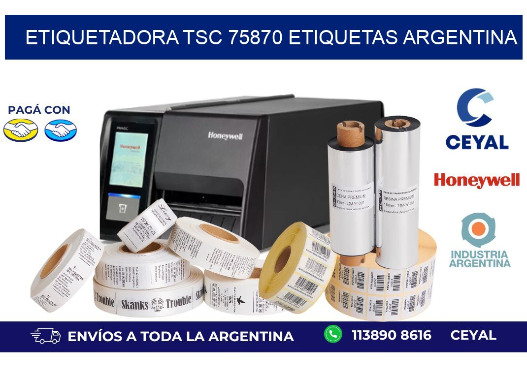 etiquetadora tsc 75870 etiquetas argentina