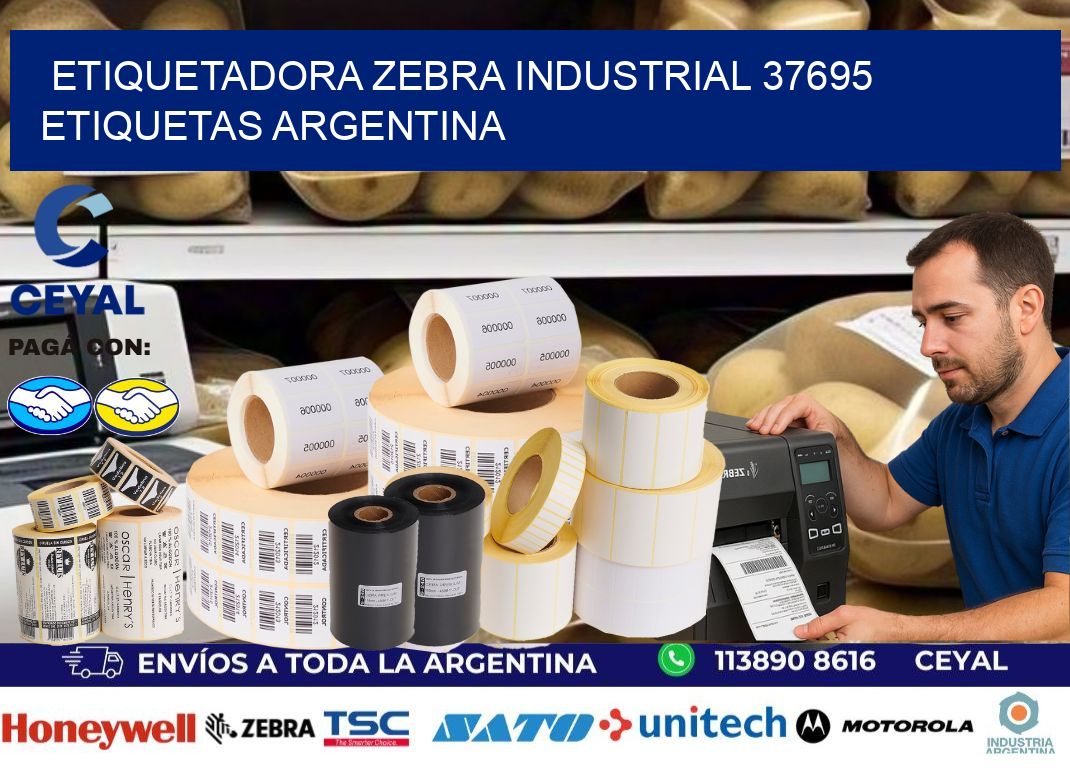 etiquetadora zebra industrial 37695 etiquetas argentina